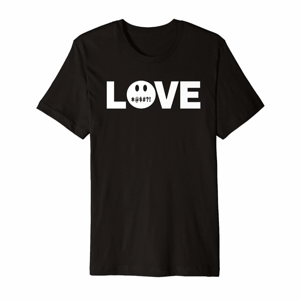 buy t-shirts love emoticon